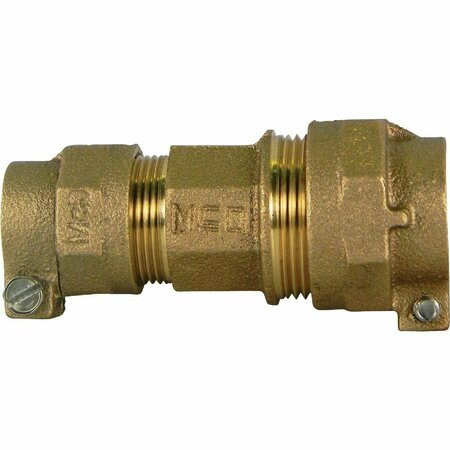 A Y MCDONALD 3/4 In. CTS x 3/4 In. CTS Brass Low Lead Connector 74758-22 A